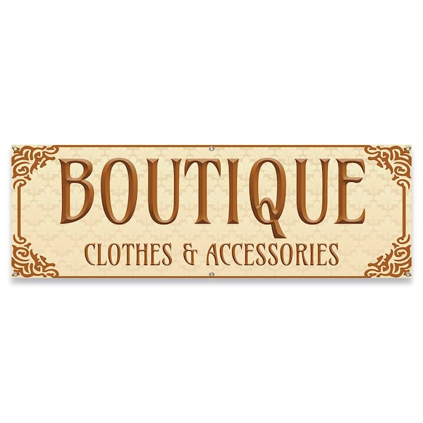 Boutique Clothes & Accessories Banner Concession Stand Food Truck Single Sided